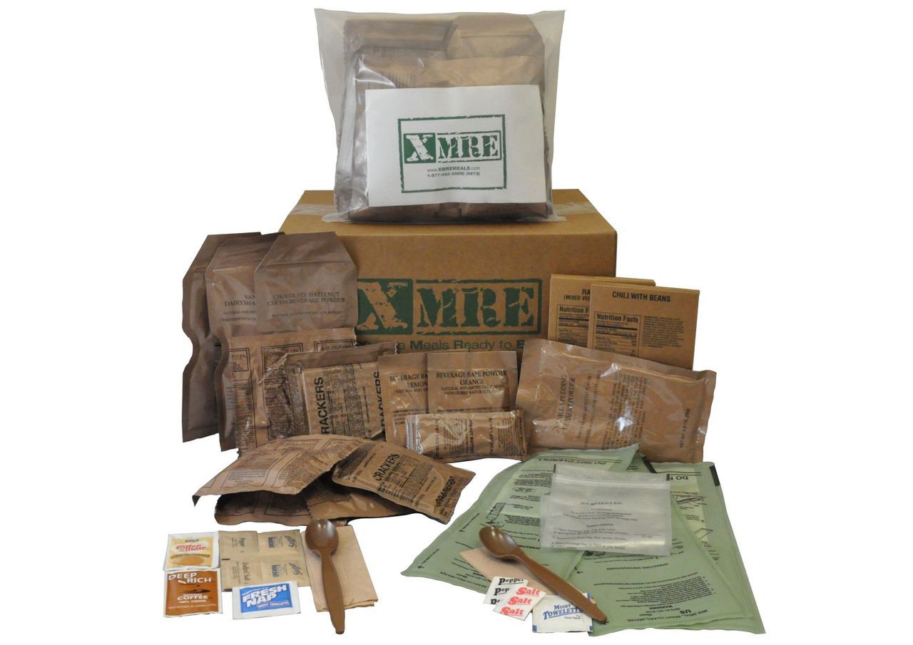 XMRE Military Standard Vegetarian 24 Hour Food Ration Case of 6 XMRE Military Standard Vegetarian 24 Hour Food Ration Case of 6